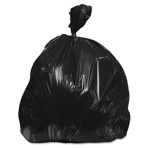 Heritage Low-Density Repro Can Liner, 55 gal, 1.5 mil, 36" x 58", Black, 100/Carton (X7258AK)