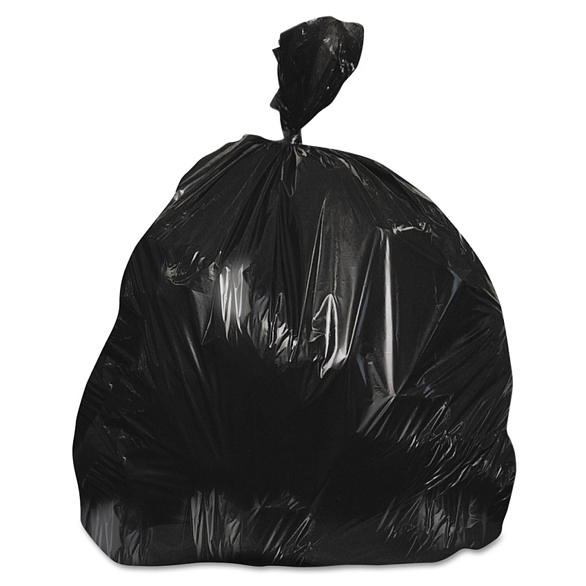 Heritage Low-Density Repro Can Liner, 55 gal, 1.5 mil, 36" x 58", Black, 100/Carton (X7258AK)