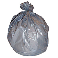 RePrime Right Sack Can Liners, 56 gal, 1.6 mil, 44" x 55", Gray, 100/Carton (H56G)
