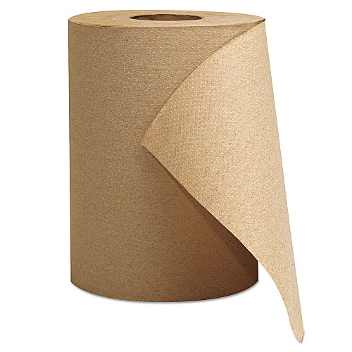 GEN Hardwound Roll Towels, 1-Ply, 8" x 300 ft, Brown, 12 Rolls/Carton (GEN1804)