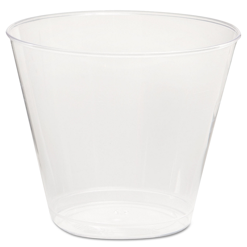 WNA Comet Plastic Tumbler, 5 oz, Clear, Squat, 50/Pack, 20 Packs/Carton (T5S)