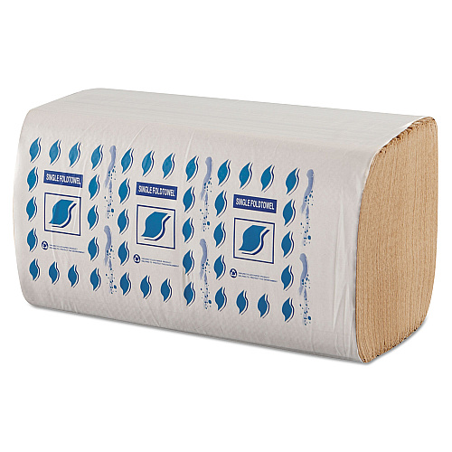 GEN Single-Fold Paper Towels, 1-Ply, 9 x 9.25, Kraft, 334/Pack, 12 Packs/Carton (GENSF5001K)