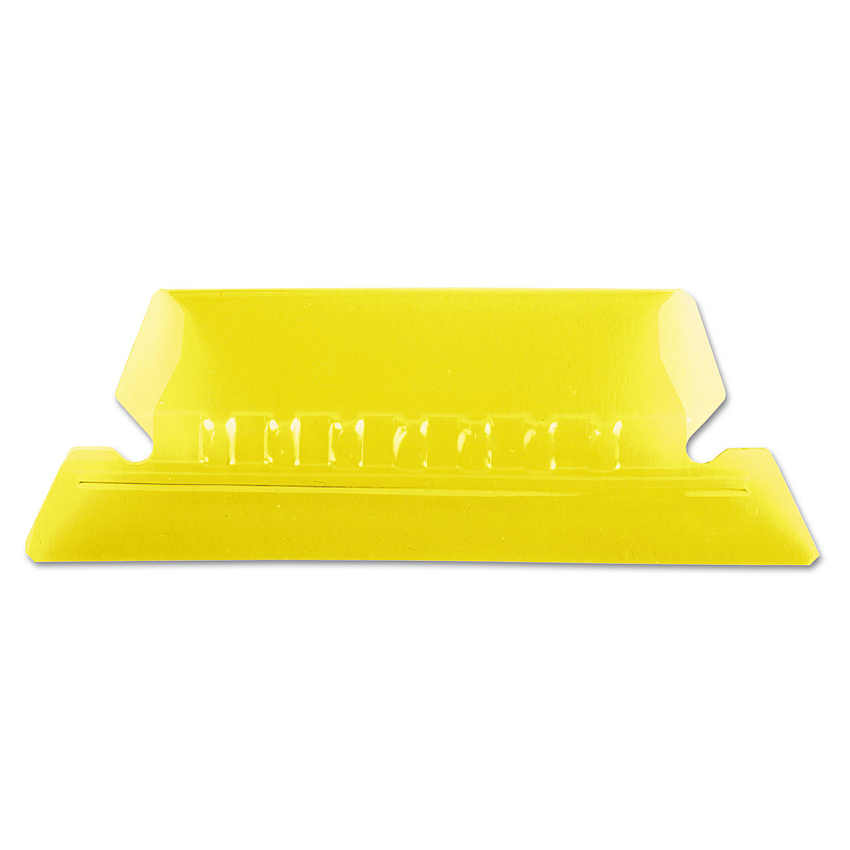 Pendaflex Transparent Colored Tabs For Hanging File Folders, 1/5-Cut Tabs, Yellow, 2" Wide, 25/Pack (42YEL)