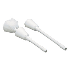 Impact Cone Toilet Bowl Mop,13" Handle, 5.5" Mop Head, White (3600)