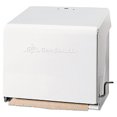 Georgia Pacific Professional Mark II Crank Roll Towel Dispenser, 10.75 x 8.5 x 10.6, White (56201)
