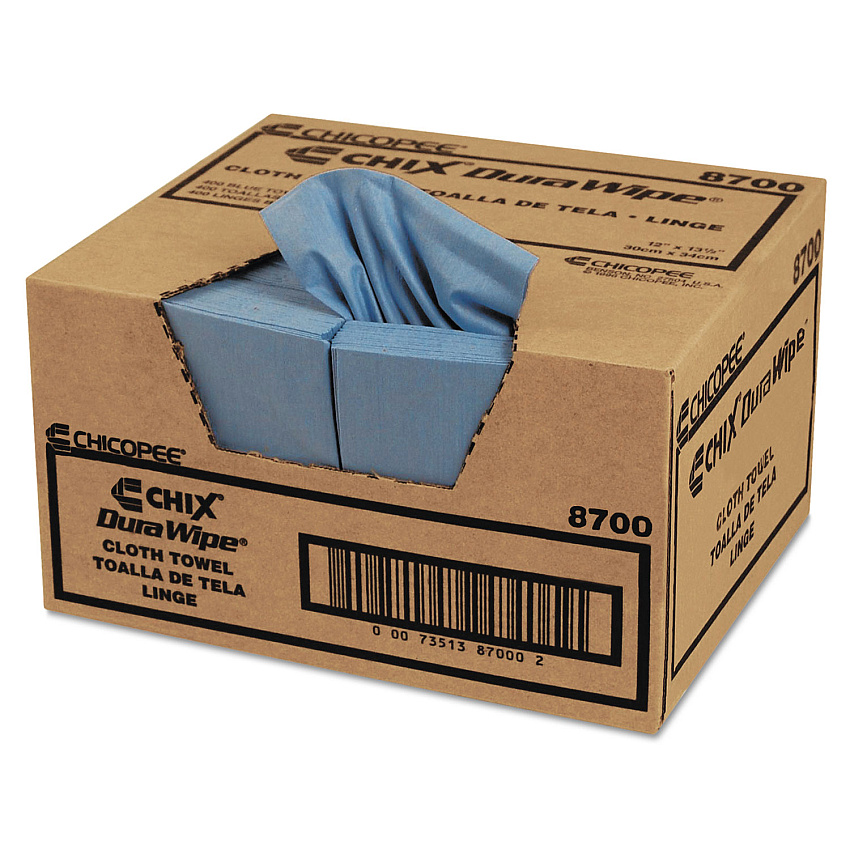 Chicopee VeraClean Critical Cleaning Wipes, Smooth Texture, 1/4 Fold, 12 x 13, Blue, 400/Carton (8700)