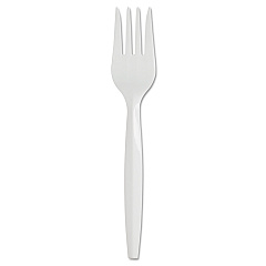 Dixie SmartStock Plastic Cutlery Refill, Fork, 5.8", Series-B Mediumweight, White, 40/Pack, 24 Packs/Carton (SSF21P)