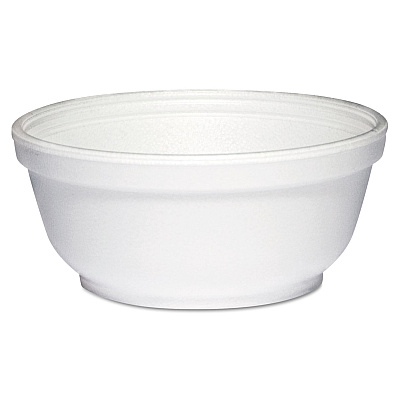 Dart Foam Bowls, 8 oz, White, 50/Pack, 20 Packs/Carton (8B20)
