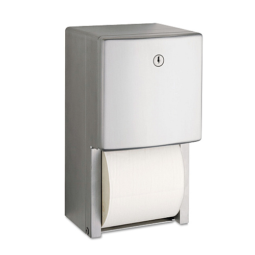 Bobrick ConturaSeries Two-Roll Tissue Dispenser, 6 1/16" x 5 15/16" x 11" (4288)
