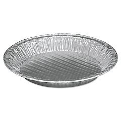 HFA Aluminum Pie Pan, #10, 9.63" Diameter x 1.22"h, 200/Carton (30535)