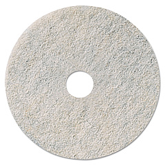 3M Niagara Natural Burnishing Pad, 27" Diameter, White, 5/Carton (35085)