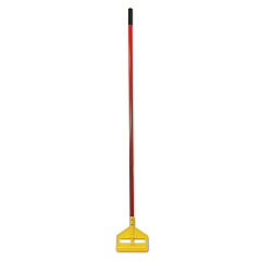 Rubbermaid Commercial Invader Fiberglass Side-Gate Wet-Mop Handle, 60", Red/Yellow (H146RED)