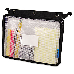 Advantus Expanding Zipper Pouch, 13 x 9 1/4, Clear/Black (50904)