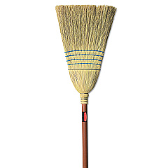 Rubbermaid Commercial Corn-Fill Broom, Corn Fiber Bristles, 38" Overall Length, Blue (6383)