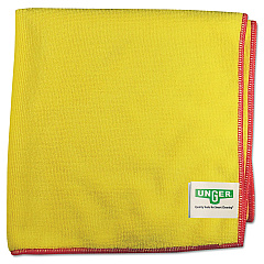 Unger SmartColor MicroWipes 4000, Heavy-Duty, 16 x 15, Yellow/Red, 10/Pack (MF40Y)