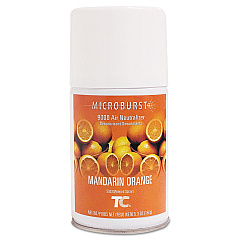 Rubbermaid Commercial TC Microburst 9000 Air Freshener Refill, Mandarin Orange, 5.3 oz Aerosol Spray, 4/Carton (402093)