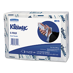Kleenex C-Fold Paper Towels for Business, Absorbency Pockets, 10.13 x 13.15, White, 150/Pack, 16/Carton (88115)