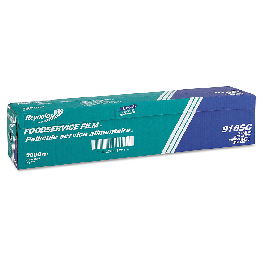 Reynolds Wrap PVC Film Roll with Cutter Box, 24" x 2,000 ft, Clear (916)
