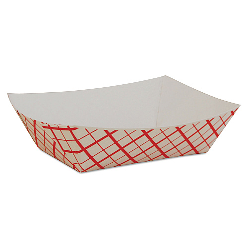 SCT Paper Food Baskets, 0.5 lb Capacity, 4.58 x 3.2 x 1.25, Red/White Checkerboard, 1,000/Carton (0409)