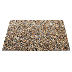 Rubbermaid Commercial Landmark Series Aggregate Panel, For 50 gal Classic Container, 34.3 x 20.7 x 0.38, Stone, River Rock, 4/Carton (4004RIV)