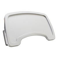 Rubbermaid Commercial Sturdy Chair Microban Youth Seat Tray, Plastic, Platinum (781588PLA)