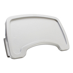 Rubbermaid Commercial Sturdy Chair Microban Youth Seat Tray, Plastic, Platinum (781588PLA)