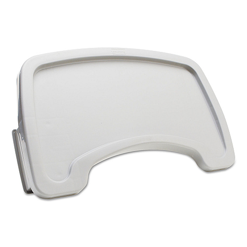Rubbermaid Commercial Sturdy Chair Microban Youth Seat Tray, Plastic, Platinum (781588PLA)