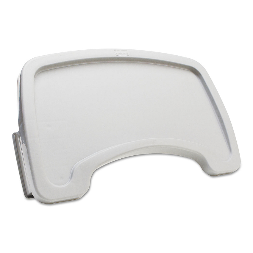Rubbermaid Commercial Sturdy Chair Microban Youth Seat Tray, Plastic, Platinum (781588PLA)