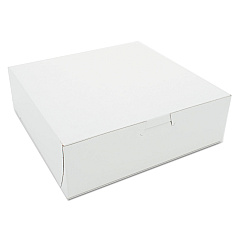 White One-piece Non-window Bakery Boxes, 8 X 8 X 2.5, White, Paper, 250/carton
