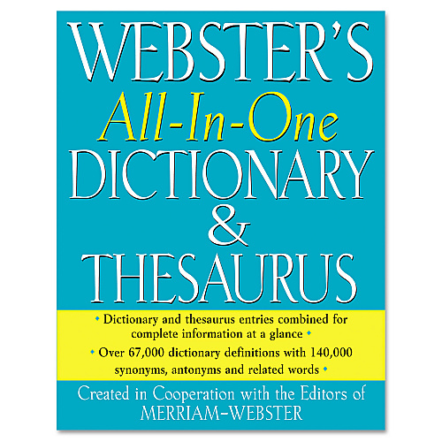 Merriam Webster All-In-One Dictionary/Thesaurus, Hardcover, 768 Pages (FSP0471)