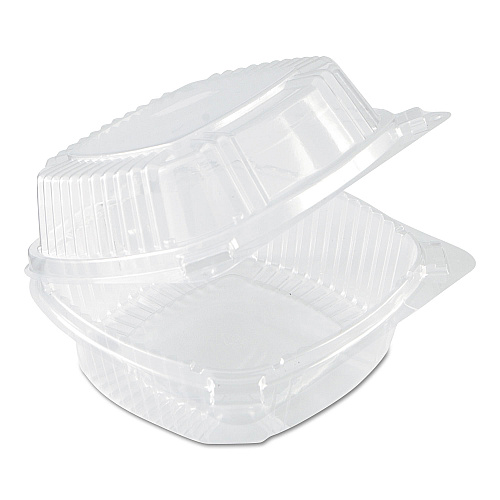 Pactiv Evergreen ClearView SmartLock Hinged Lid Container, 20 oz, 5.75 x 6 x 3, Clear, 500/Carton (YCI81160)