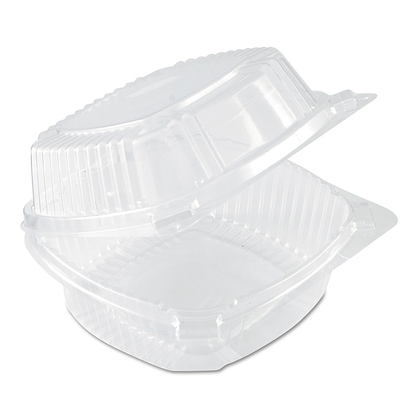 Pactiv Evergreen ClearView SmartLock Hinged Lid Container, 20 oz, 5.75 x 6 x 3, Clear, 500/Carton (YCI81160)