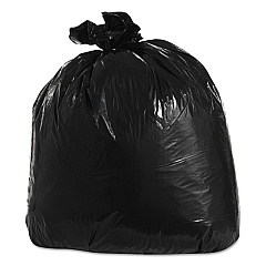 Trinity Plastics Low-Density Can Liners, 33 gal, 1.25 mil, 33" x 39", Black, 100/Carton (ML3339H)