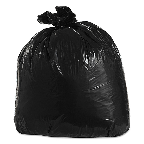 Trinity Plastics Low-Density Can Liners, 33 gal, 1.25 mil, 33" x 39", Black, 100/Carton (ML3339H)