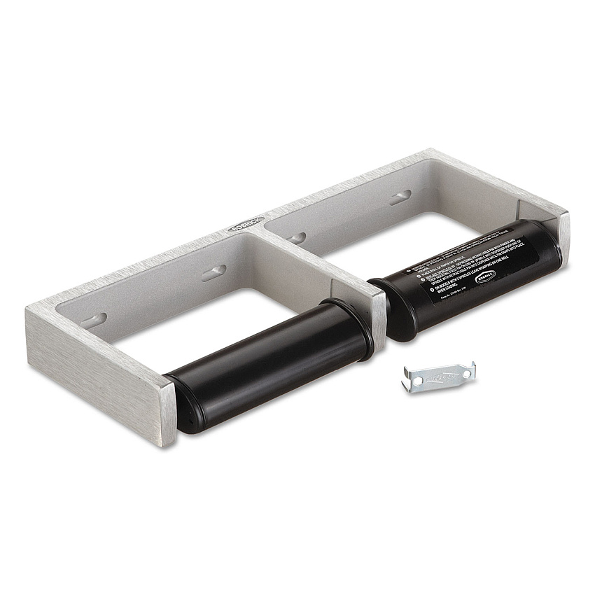 Bobrick ClassicSeries Toilet Tissue Dispenser for Two Rolls, 12 1/2" x 4 7/8" x 1 1/2" (2740)