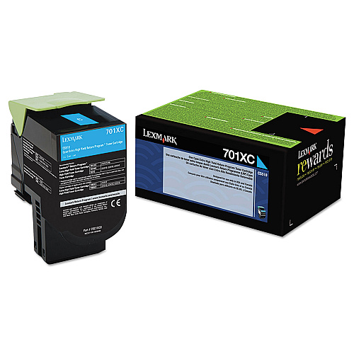 Lexmark 70C1XC0 Cyan Toner Cartridge