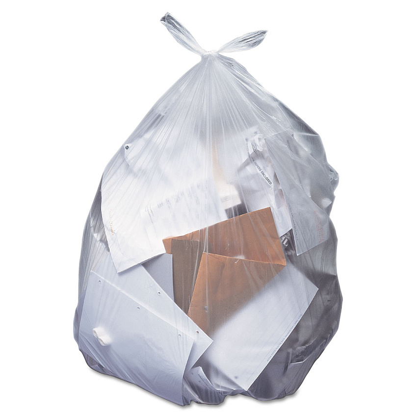 Heritage Low-Density Can Liners, 40-45 gal, 0.55 mil, 40 x 46, Clear, 250/Carton (H8046MC)