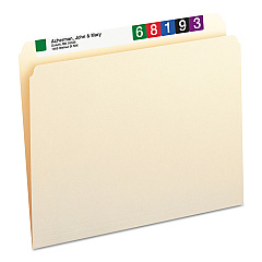 Smead Manila File Folders, Straight Tabs, Letter Size, 0.75" Expansion, Manila, 100/Box (10300)