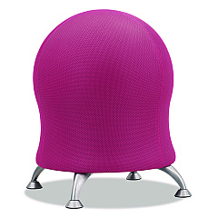 Safco Zenergy Ball Chair, Backless, Supports Up to 250 lb, Pink Fabric Seat, Silver Base, Ships in 1-3 Business Days (4750PI)
