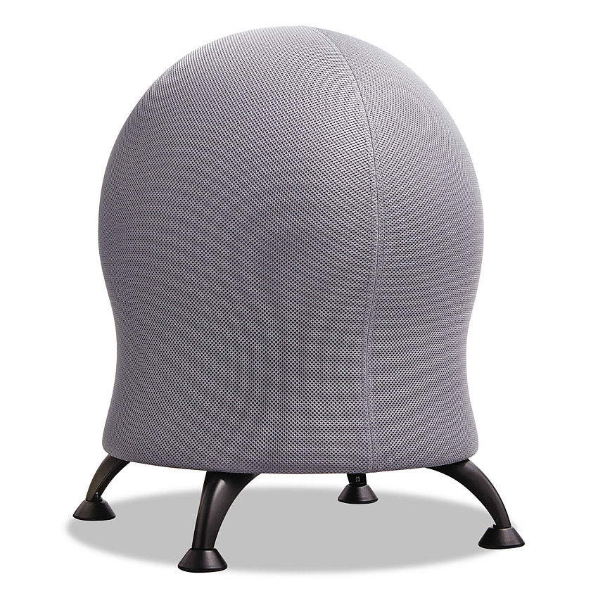 Safco Zenergy Ball Chair, Backless, Supports Up to 250 lb, Gray Fabric Seat, Black Base (4750GR)