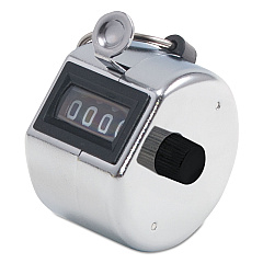 Bates Tally I Hand Model Tally Counter, Registers 0-9999, Chrome (9841000)