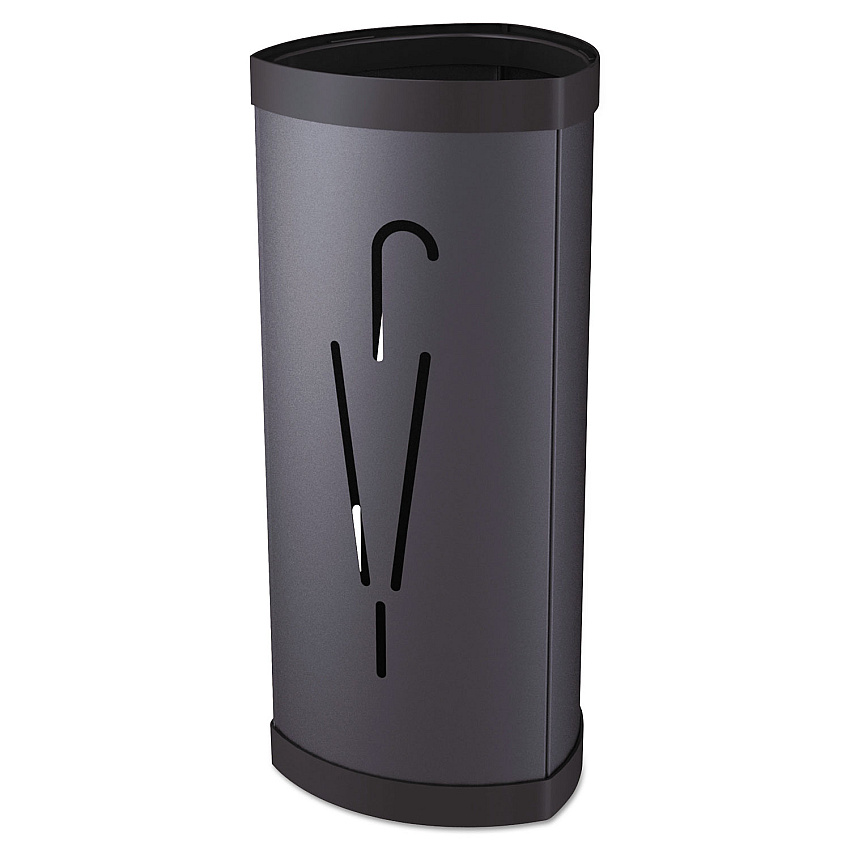Alba Triangular Umbrella Stand, 10.25w x 10.25d x 23.67h, Black Steel/Plastic (PMTRIA2N)