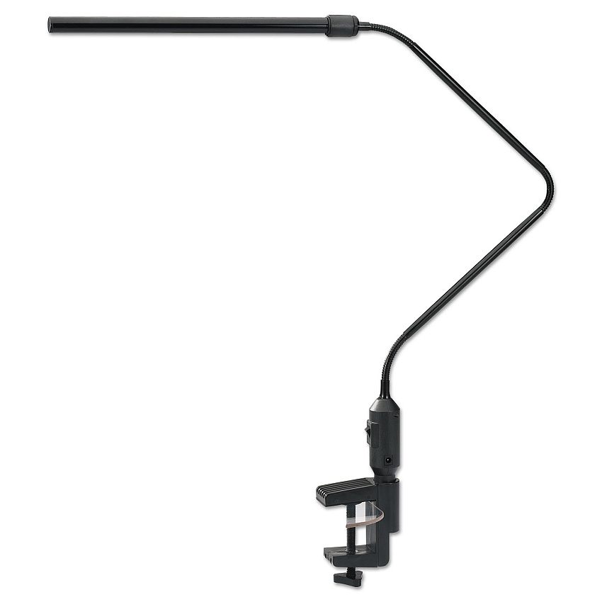 Alera LED Desk Lamp With Interchangeable Base Or Clamp, 5.13"w x 21.75"d x 21.75"h, Black (ALELED902B)