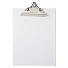 Saunders Recycled Plastic Clipboard with Ruler Edge, 1" Clip Capacity, Holds 8.5 x 11 Sheets, Clear (21803)