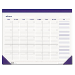 House of Doolittle Recycled Nondated Desk Pad Calendar, 22 x 17, White/Blue Sheets, Blue Binding, Blue Corners, 12-Month (Jan to Dec): Undated (464)