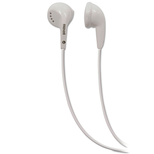 Maxell EB-95 Stereo Earbuds, White (190599)