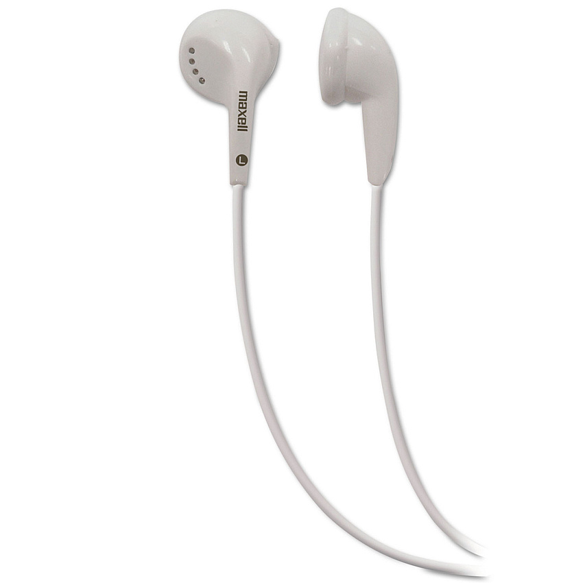 Maxell EB-95 Stereo Earbuds, White (190599)
