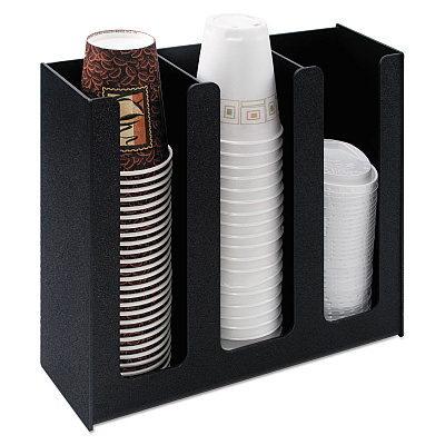 Vertiflex Commercial Grade Cup Holder, For 8 oz to 32 oz Cups, Black (VFPC1000)