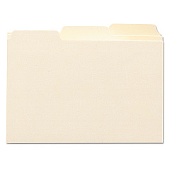 Smead Manila Card Guides, 1/3-Cut Top Tab, Blank, 4 x 6, Manila, 100/Box (56030)
