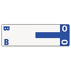 Smead AlphaZ Color-Coded First Letter Combo Alpha Labels, B/O, 1.16 x 3.63, Dark Blue/White, 5/Sheet, 20 Sheets/Pack (67153)